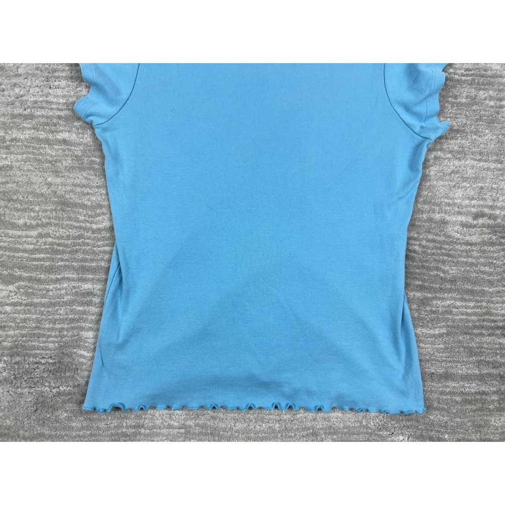 Guy Harvey T-Shirt Womens XL Blue Tropical Fish Graphic Lettuce Hem Scoop Neck - Picture 8 of 10